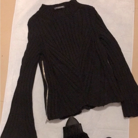 Alexander McQueen balck 100% virgin wool sweater with zips - Picture 1 of 6